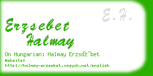 erzsebet halmay business card